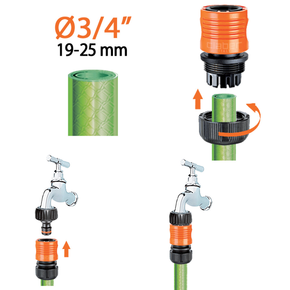 Raccordo automatico per tubo irrigazione da 3/4″ - immagine 2